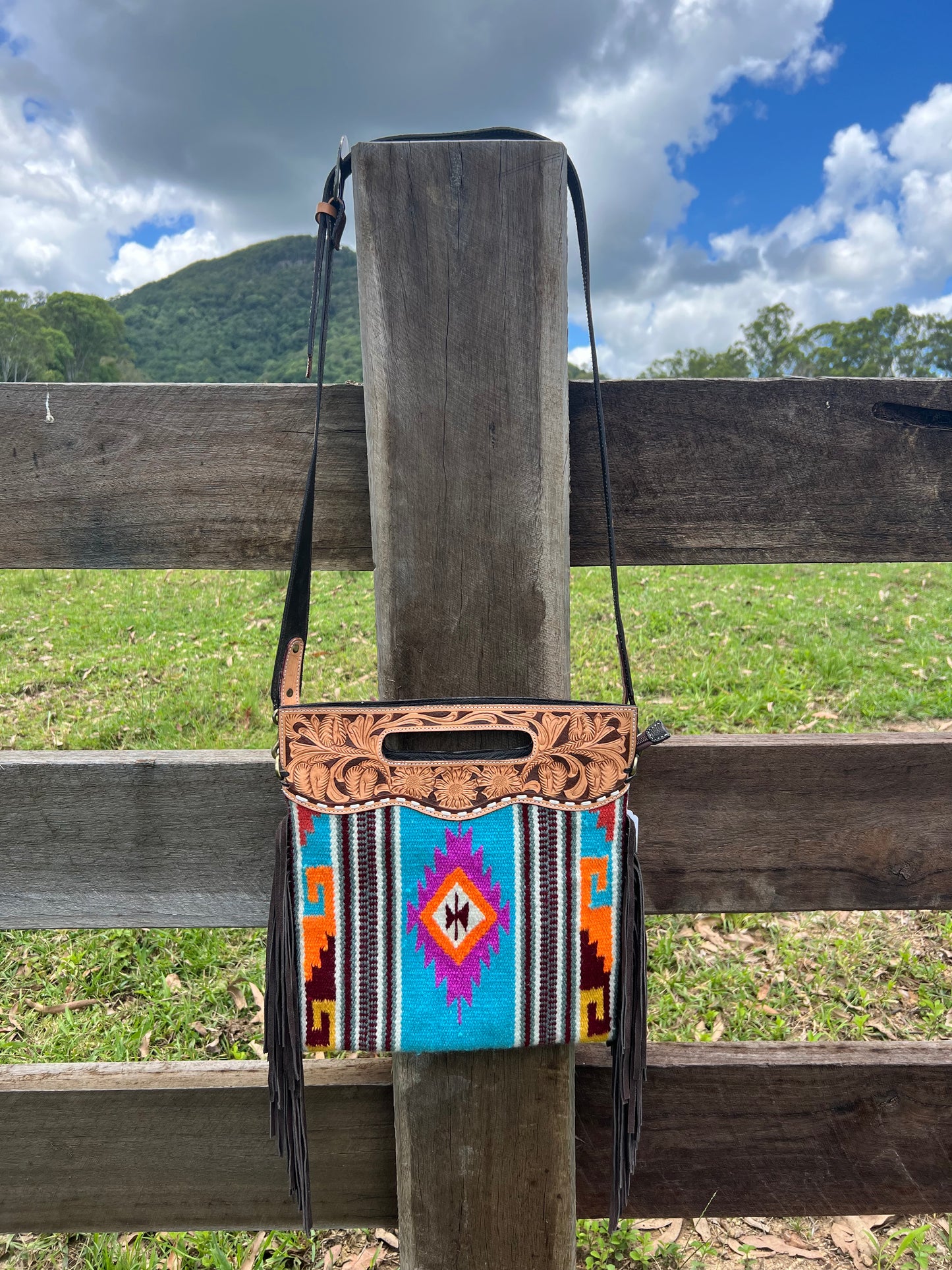 Aztec Saddle Blanket sling Bag