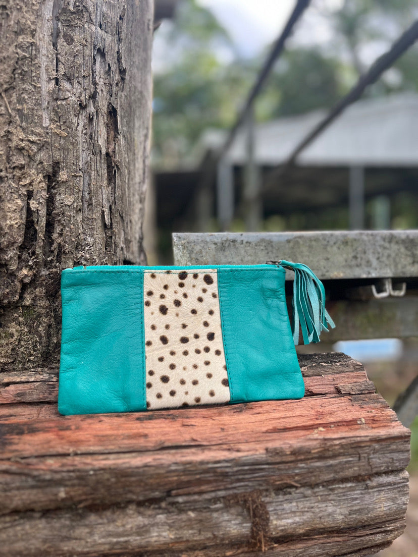 Cowhide purse