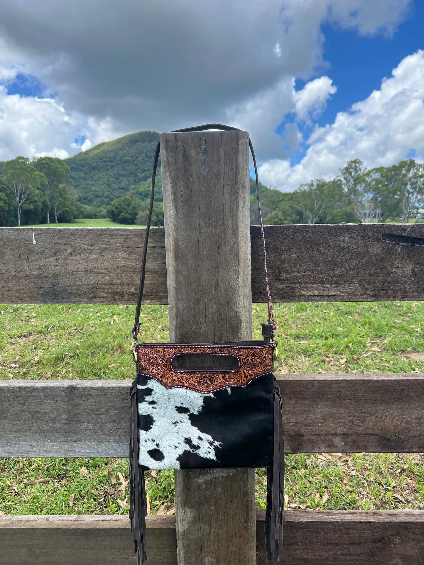Cowhide Cross Body Bag *clearance*