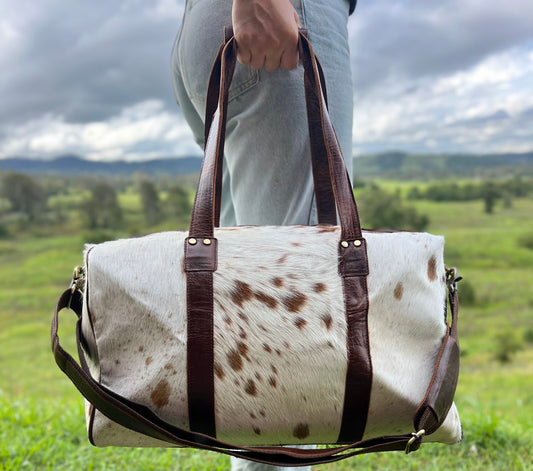 Overnight Cowhide Duffel Bag 003