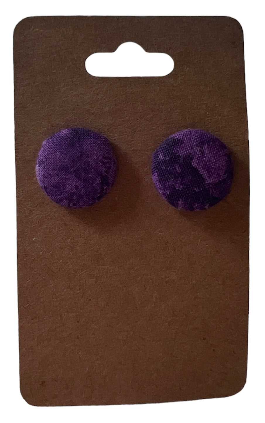 Fabric covered button Earrings